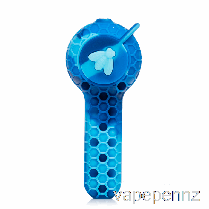Stratus 2-in-1 Silicone Spoon Marble Blue (Baby Blue / Blue) VAPE NZ